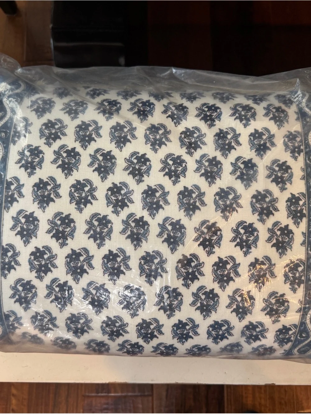 Pottery Barn Ishani Outdoor Lumbar Pillow, Blue Multi Floral
